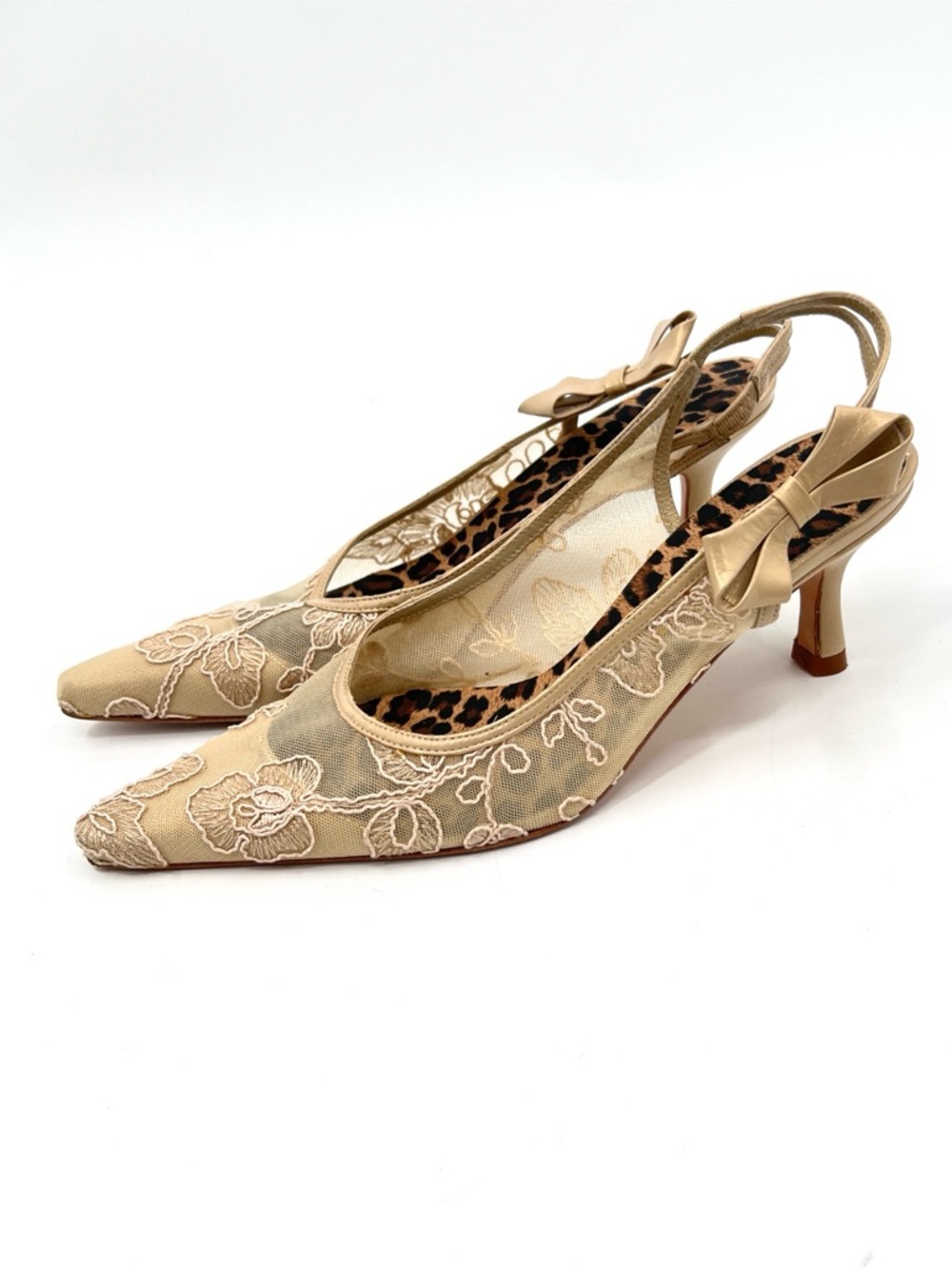 Ramon Tenza Lace Leather Sling Back Shoes